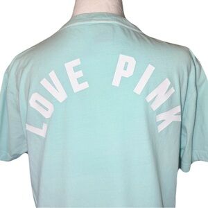 PINK Victoria's Secret Blue Short Sleeve Tee with V-Neck
